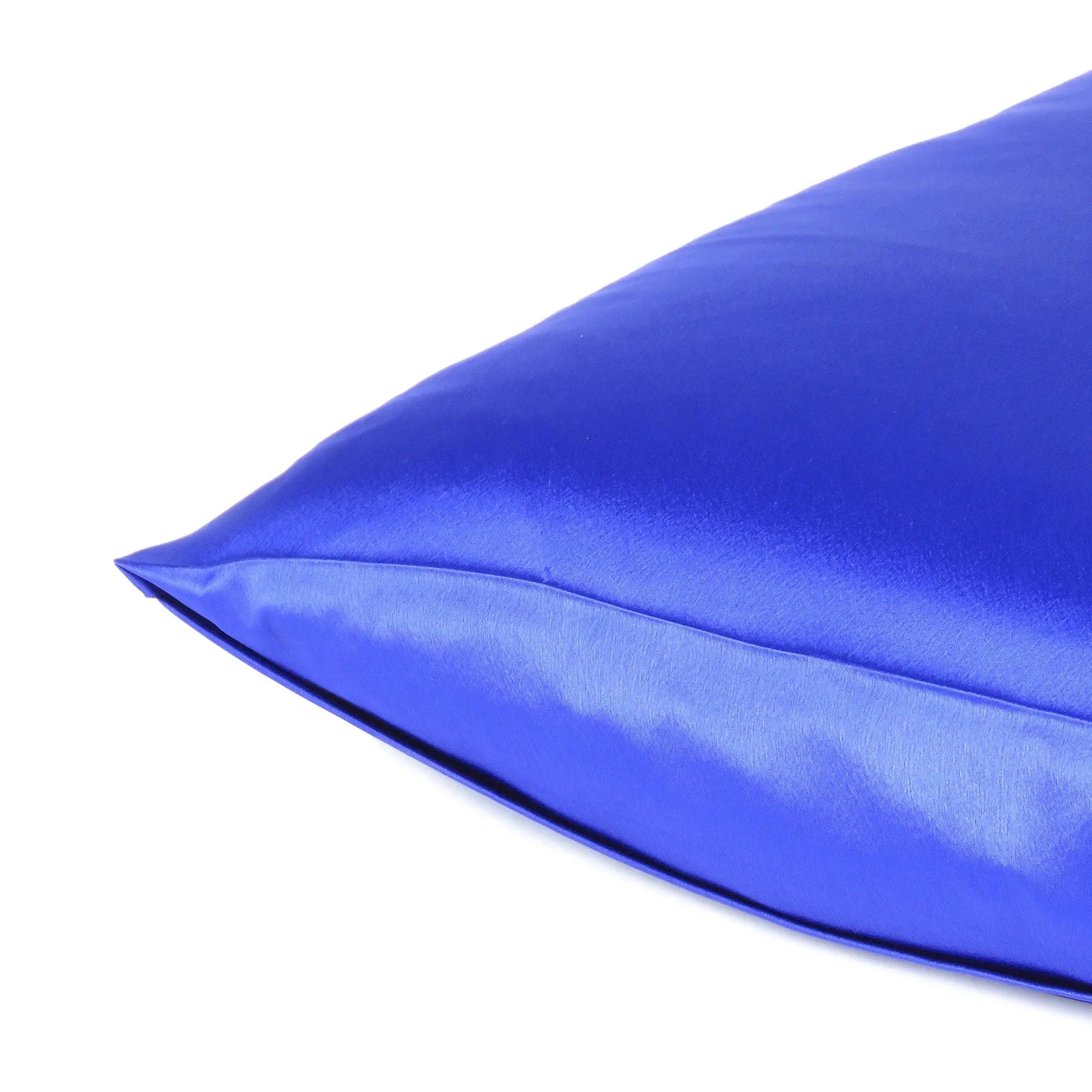 Royal Blue Dreamy Set Of 2 Silky Satin Standard Pillowcases - Homeroots - Flyclothing LLC