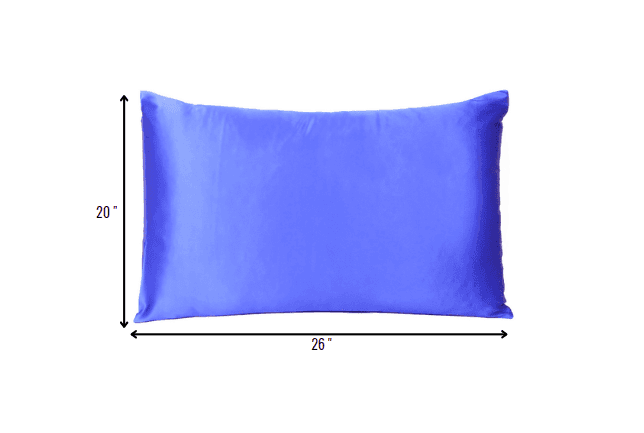 Royal Blue Dreamy Set Of 2 Silky Satin Standard Pillowcases - Homeroots - Flyclothing LLC