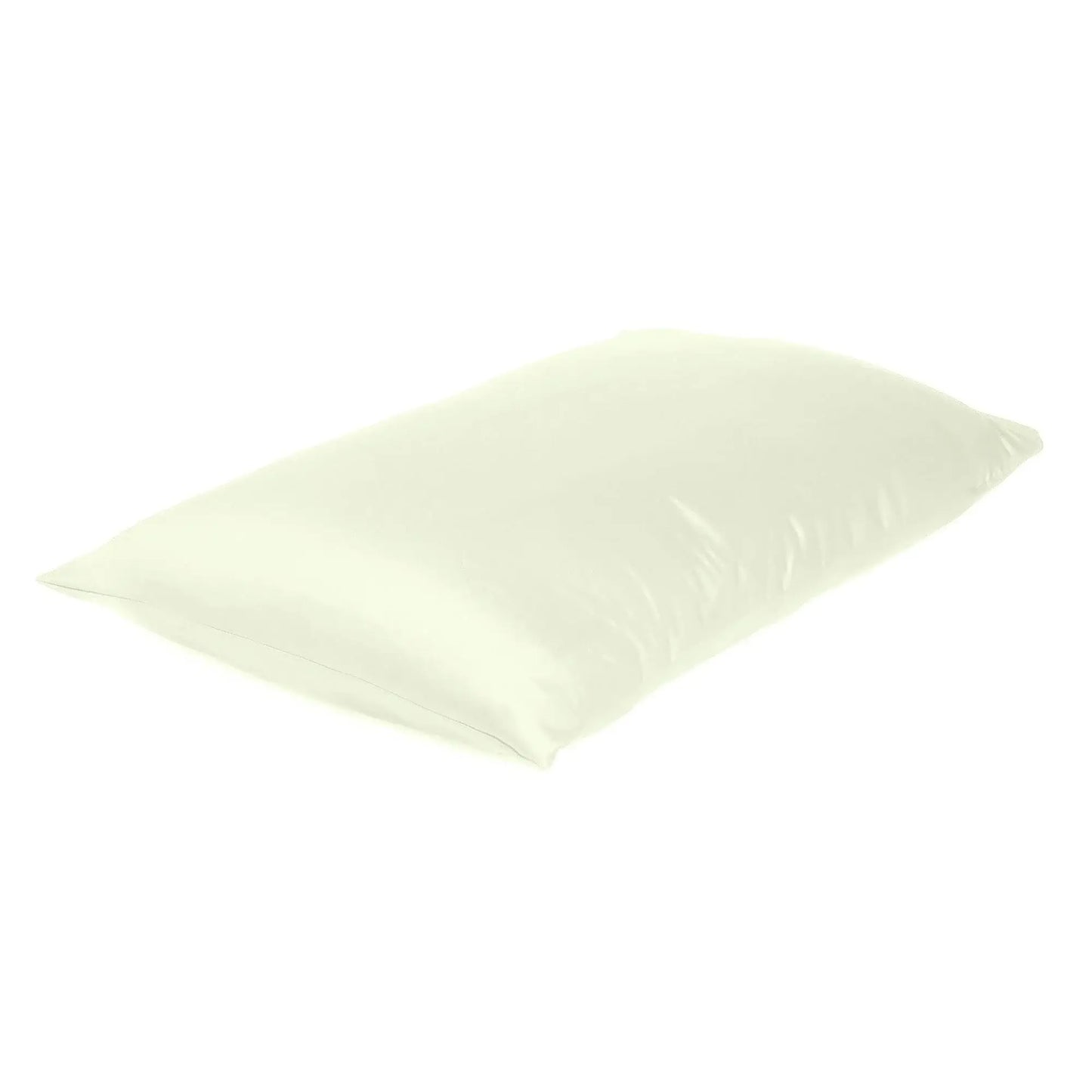 Ivory Dreamy Set Of 2 Silky Satin Standard Pillowcases - Homeroots - Flyclothing LLC