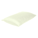 Ivory Dreamy Set Of 2 Silky Satin Standard Pillowcases - Homeroots