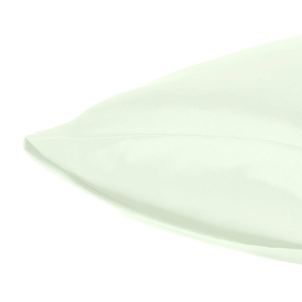 Ivory Dreamy Set Of 2 Silky Satin Standard Pillowcases - Homeroots - Flyclothing LLC