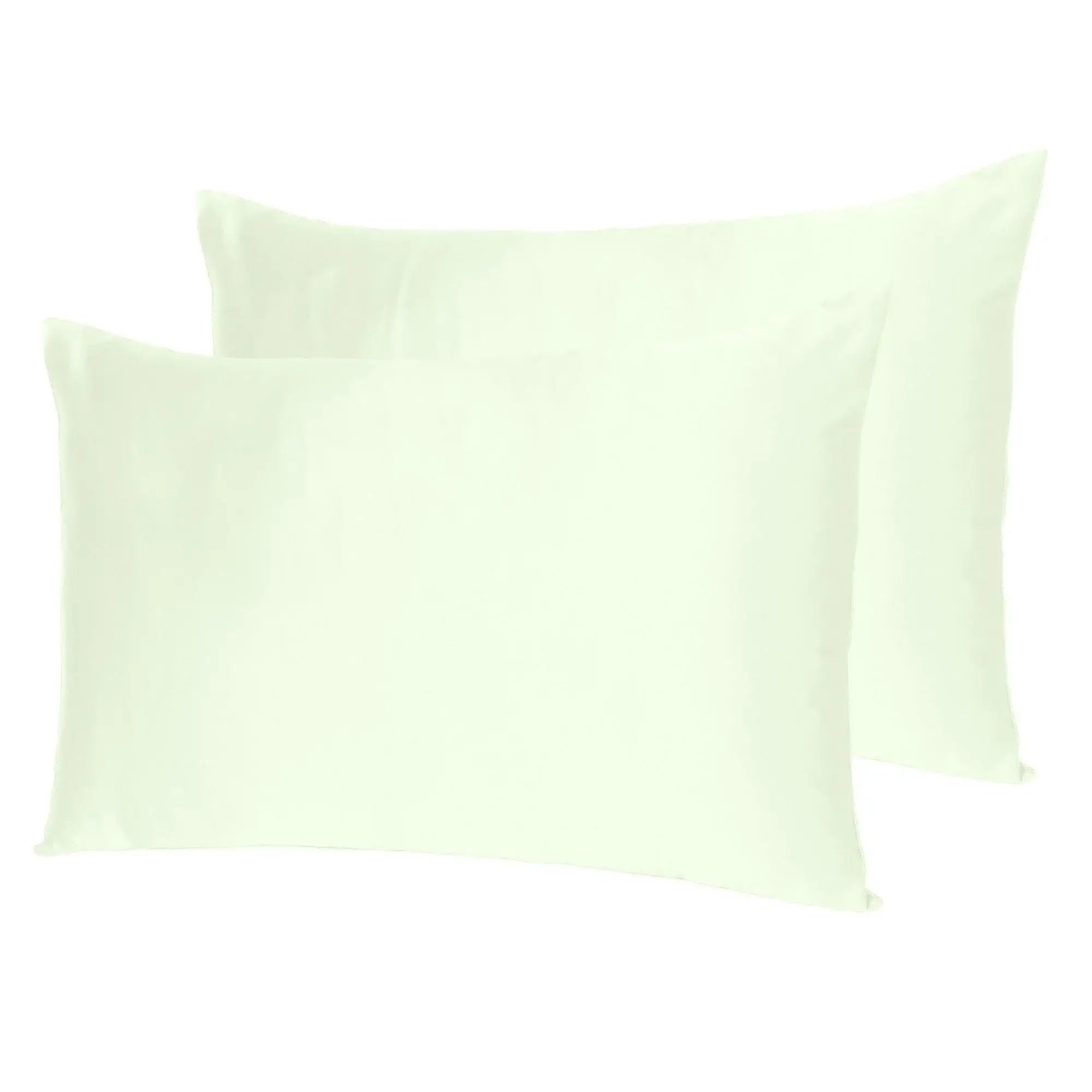 Ivory Dreamy Set Of 2 Silky Satin Standard Pillowcases - Homeroots - Flyclothing LLC