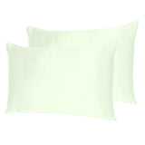 Ivory Dreamy Set Of 2 Silky Satin Standard Pillowcases - Homeroots - Flyclothing LLC
