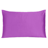 Purple Merlot Dreamy Set Of 2 Silky Satin Standard Pillowcases - Homeroots