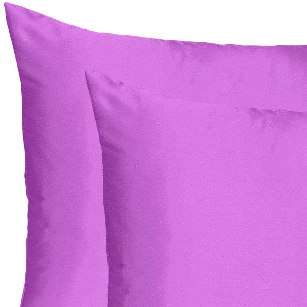 Purple Merlot Dreamy Set Of 2 Silky Satin Standard Pillowcases - Homeroots - Flyclothing LLC