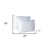 White Dreamy Set Of 2 Silky Satin Standard Pillowcases - Homeroots - Flyclothing LLC