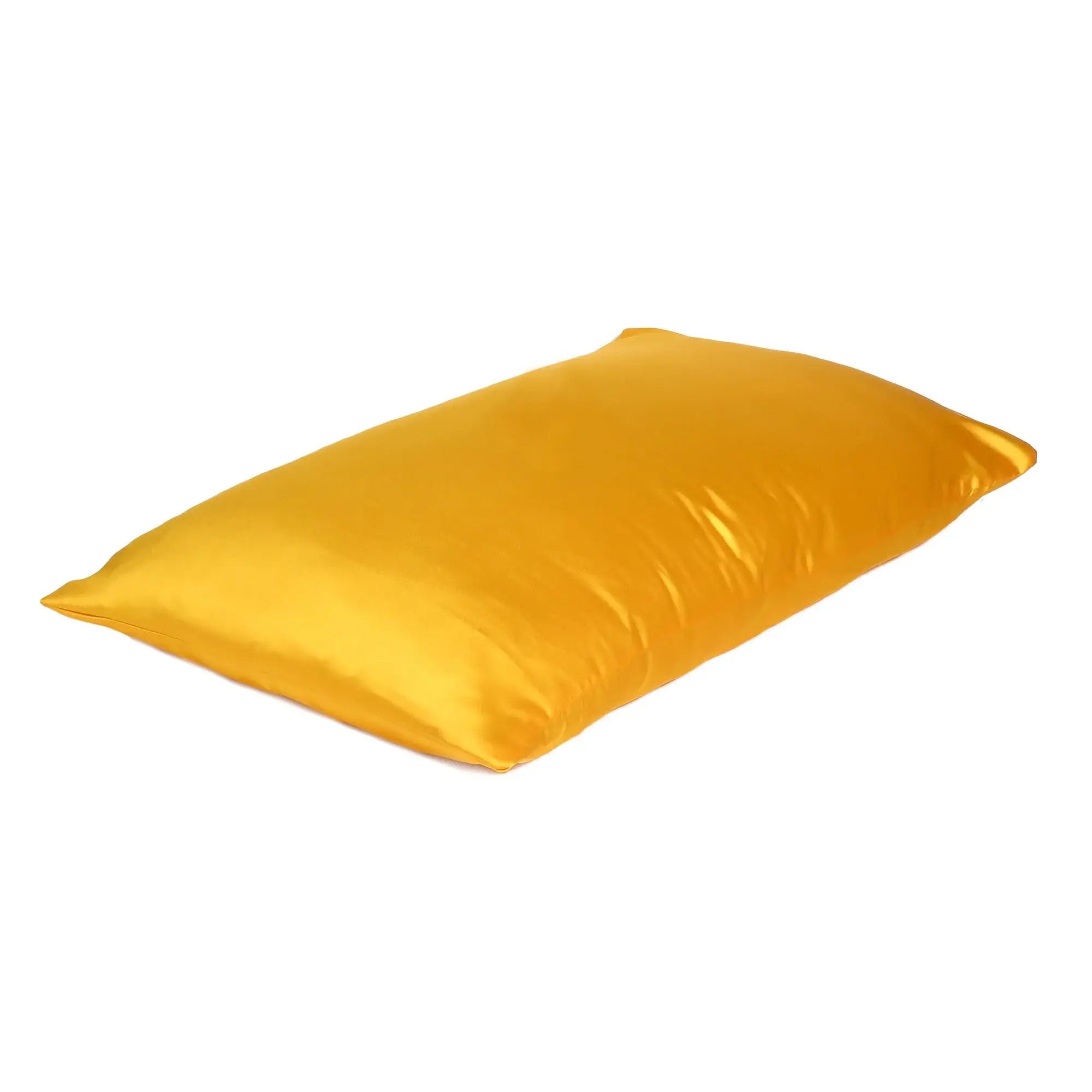 Goldenrod Dreamy Set Of 2 Silky Satin Standard Pillowcases - Homeroots - Flyclothing LLC