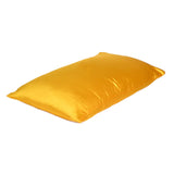 Goldenrod Dreamy Set Of 2 Silky Satin Standard Pillowcases - Homeroots