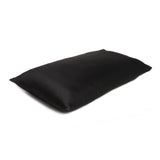 Black Dreamy Set Of 2 Silky Satin Queen Pillowcases - Homeroots
