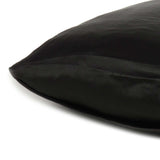 Black Dreamy Set Of 2 Silky Satin Queen Pillowcases - Homeroots - Flyclothing LLC