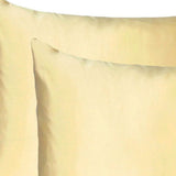 Pale Yellow Dreamy Set Of 2 Silky Satin Queen Pillowcases - Homeroots - Flyclothing LLC