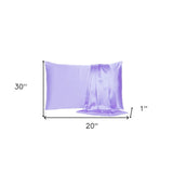 Purple Dreamy Set Of 2 Silky Satin Queen Pillowcases - Homeroots - Flyclothing LLC