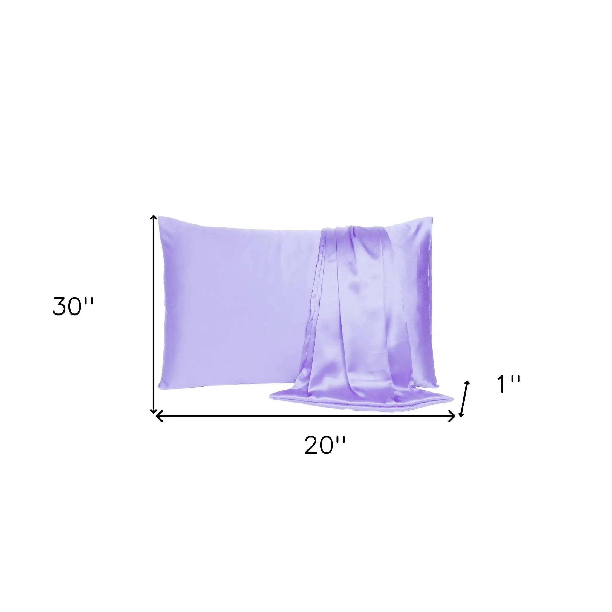 Purple Dreamy Set Of 2 Silky Satin Queen Pillowcases - Homeroots - Flyclothing LLC