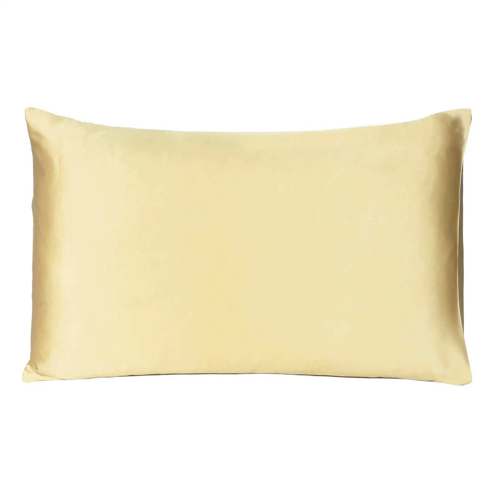 Gold Dreamy Set Of 2 Silky Satin Queen Pillowcases - Homeroots - Flyclothing LLC