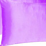 Violet Dreamy Set Of 2 Silky Satin Queen Pillowcases - Homeroots - Flyclothing LLC