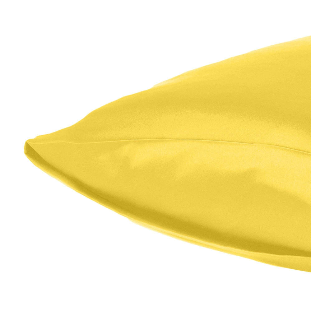 Lemon Dreamy Set Of 2 Silky Satin Queen Pillowcases - Homeroots - Flyclothing LLC