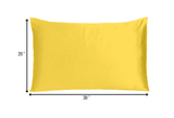 Lemon Dreamy Set Of 2 Silky Satin Queen Pillowcases - Homeroots - Flyclothing LLC