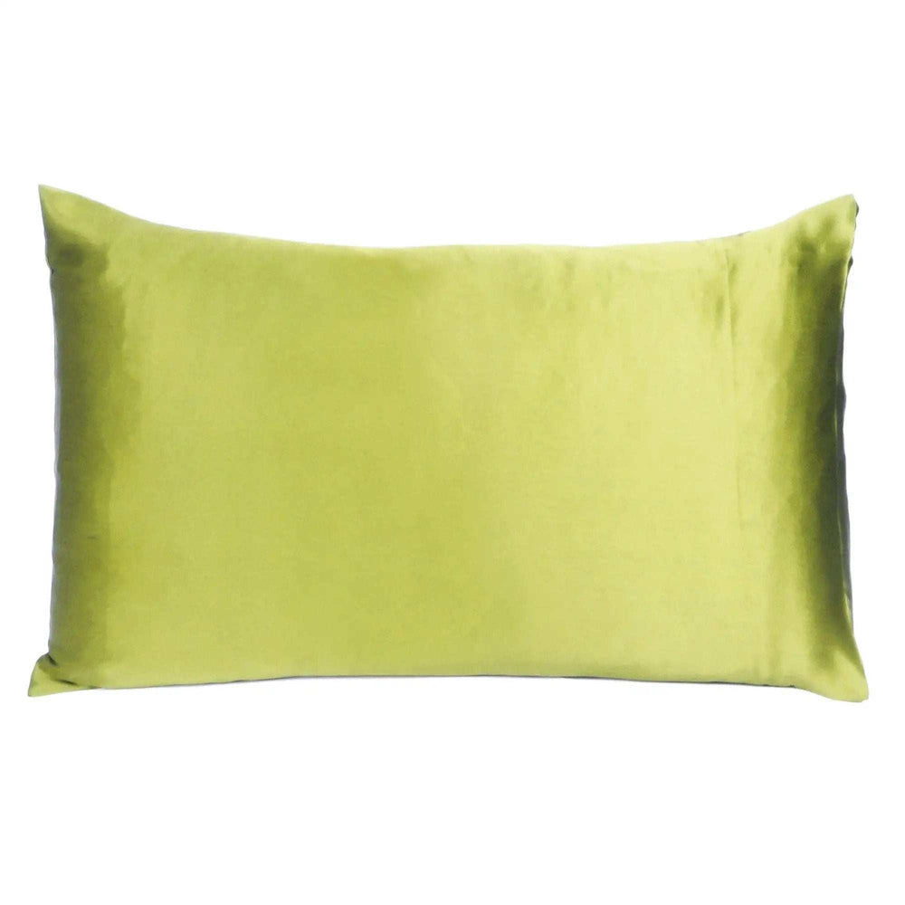 Lemongrass Dreamy Set Of 2 Silky Satin Queen Pillowcases - Homeroots - Flyclothing LLC