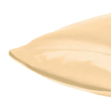 Pale Peach Dreamy Set Of 2 Silky Satin Queen Pillowcases - Homeroots