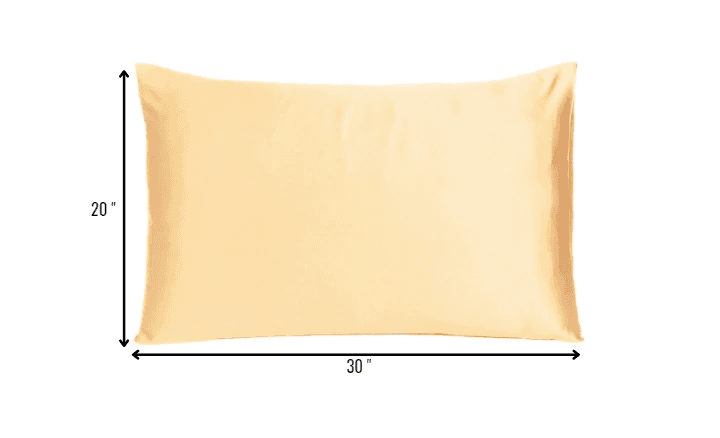 Pale Peach Dreamy Set Of 2 Silky Satin Queen Pillowcases - Homeroots - Flyclothing LLC