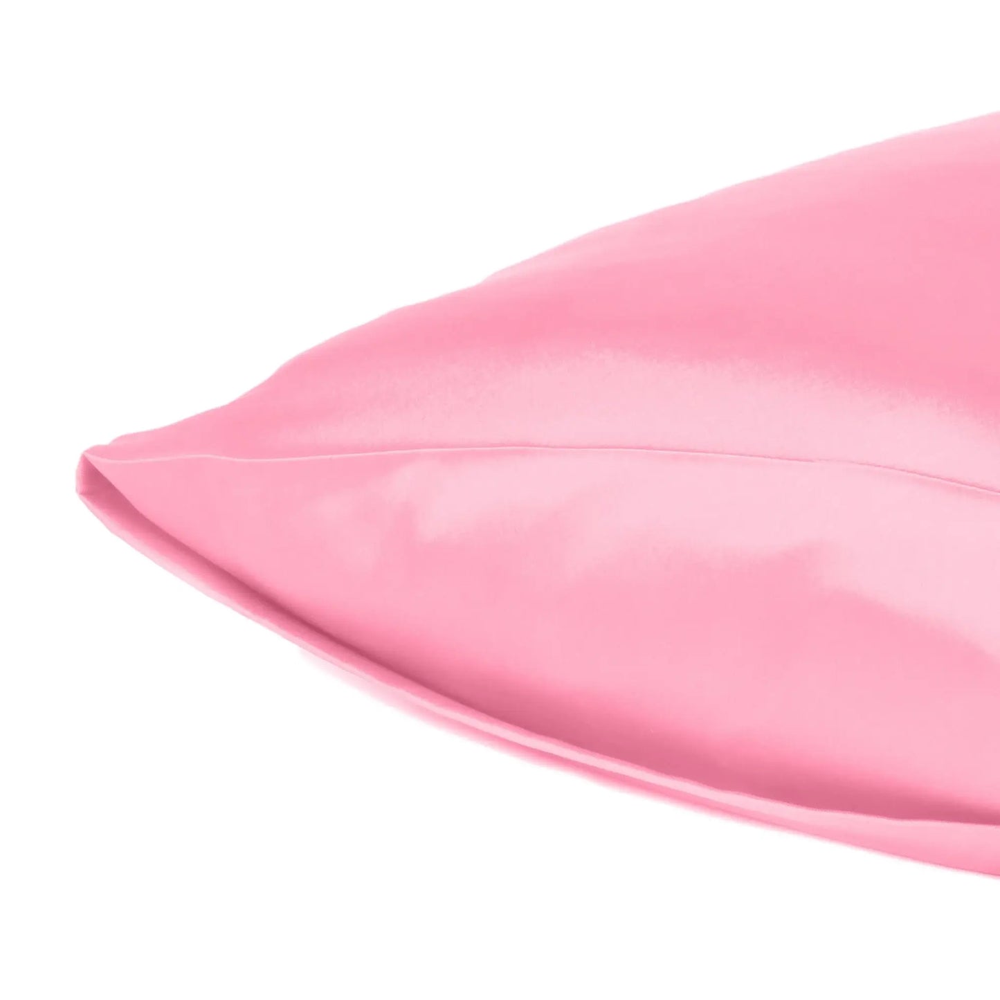 Pink Rose Dreamy Set Of 2 Silky Satin Queen Pillowcases - Homeroots - Flyclothing LLC