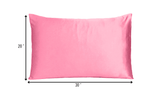 Pink Rose Dreamy Set Of 2 Silky Satin Queen Pillowcases - Homeroots - Flyclothing LLC