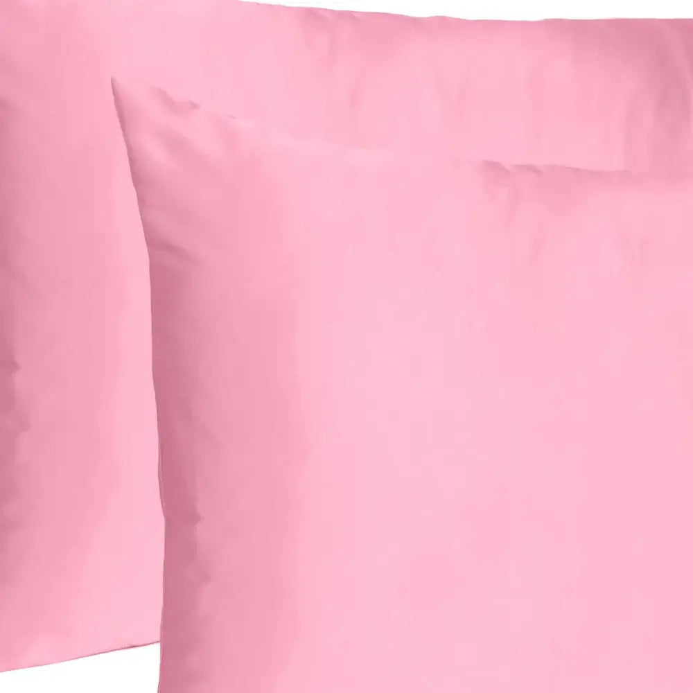 Pink Rose Dreamy Set Of 2 Silky Satin Queen Pillowcases - Homeroots - Flyclothing LLC