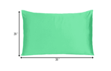 Green Dreamy Set Of 2 Silky Satin Queen Pillowcases - Homeroots - Flyclothing LLC