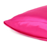 Fuchsia Dreamy Set Of 2 Silky Satin Queen Pillowcases - Homeroots - Flyclothing LLC
