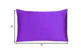 Bright Purple Dreamy Set Of 2 Silky Satin Queen Pillowcases - Homeroots - Flyclothing LLC