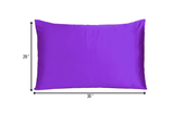 Bright Purple Dreamy Set Of 2 Silky Satin Queen Pillowcases - Homeroots - Flyclothing LLC