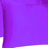 Bright Purple Dreamy Set Of 2 Silky Satin Queen Pillowcases - Homeroots - Flyclothing LLC