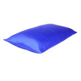 Royal Blue Dreamy Set Of 2 Silky Satin Queen Pillowcases - Homeroots