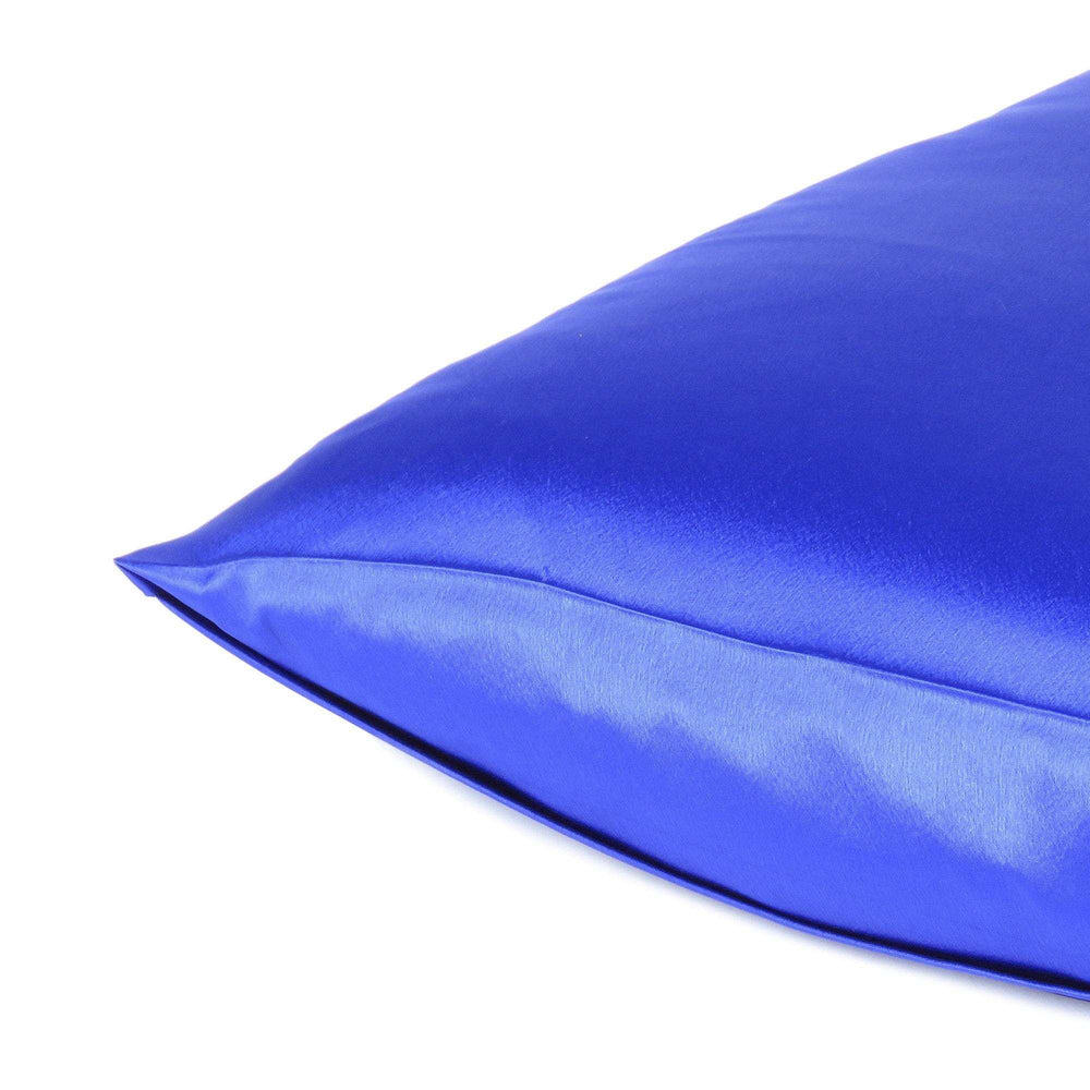 Royal Blue Dreamy Set Of 2 Silky Satin Queen Pillowcases - Homeroots - Flyclothing LLC