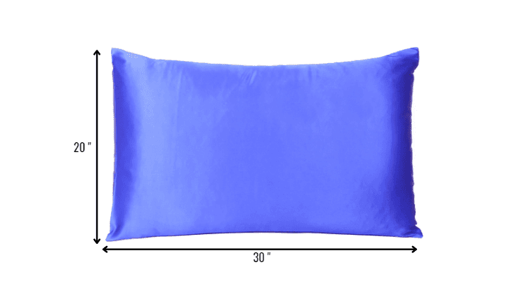 Royal Blue Dreamy Set Of 2 Silky Satin Queen Pillowcases - Homeroots - Flyclothing LLC
