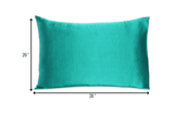 Teal Dreamy Set Of 2 Silky Satin Queen Pillowcases - Homeroots - Flyclothing LLC