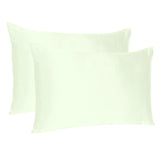 Ivory Dreamy Set Of 2 Silky Satin Queen Pillowcases - Homeroots - Flyclothing LLC