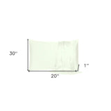 Ivory Dreamy Set Of 2 Silky Satin Queen Pillowcases - Homeroots - Flyclothing LLC