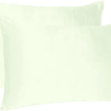 Ivory Dreamy Set Of 2 Silky Satin Queen Pillowcases - Homeroots - Flyclothing LLC