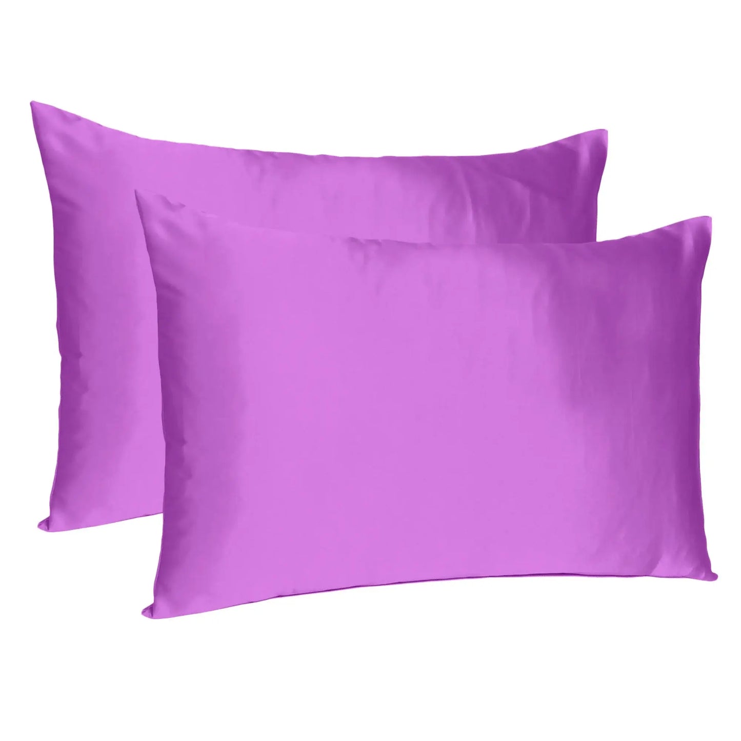 Purple Merlot Dreamy Set Of 2 Silky Satin Queen Pillowcases - Homeroots - Flyclothing LLC