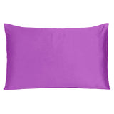 Purple Merlot Dreamy Set Of 2 Silky Satin Queen Pillowcases - Homeroots - Flyclothing LLC