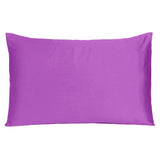 Purple Merlot Dreamy Set Of 2 Silky Satin Queen Pillowcases - Homeroots