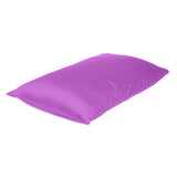 Purple Merlot Dreamy Set Of 2 Silky Satin Queen Pillowcases - Homeroots - Flyclothing LLC