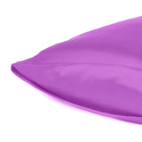 Purple Merlot Dreamy Set Of 2 Silky Satin Queen Pillowcases - Homeroots - Flyclothing LLC