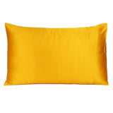 Goldenrod Dreamy Set Of 2 Silky Satin Queen Pillowcases - Homeroots - Flyclothing LLC