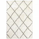 2' X 3' Ivory And Gray Geometric Lattice Scatter Rug - Homeroots - Flyclothing LLC