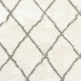 2' X 3' Ivory And Gray Geometric Lattice Scatter Rug - Homeroots - Flyclothing LLC