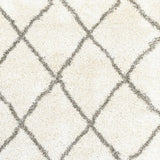 2' X 3' Ivory And Gray Geometric Lattice Scatter Rug - Homeroots - Flyclothing LLC