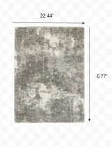 2' X 3' Gray And Ivory Distressed Abstract Scatter Rug - Homeroots - Flyclothing LLC