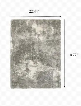 2' X 3' Gray And Ivory Distressed Abstract Scatter Rug - Homeroots - Flyclothing LLC